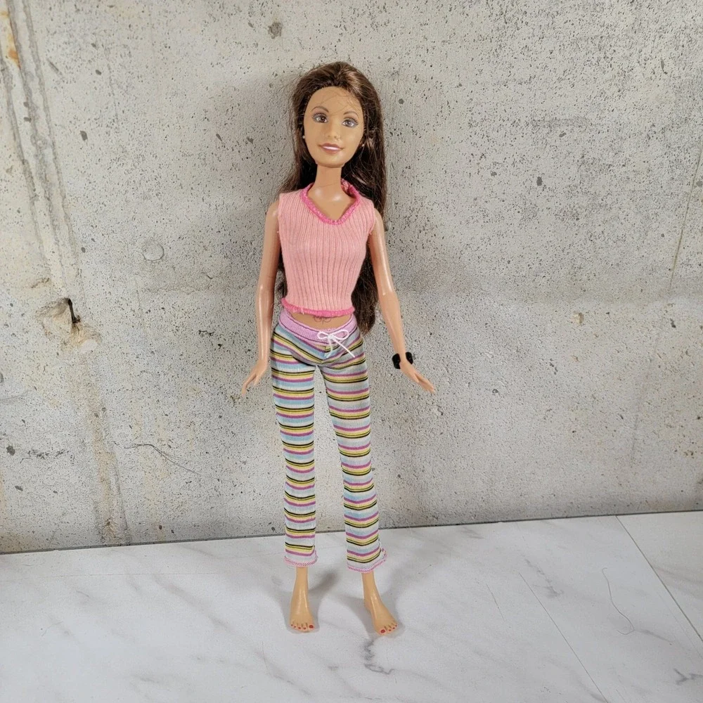 Nude Barbie Brunette Hazel Eyes 2003 Summer Face Doll For OOAK‎